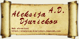 Aleksija Đuričkov vizit kartica